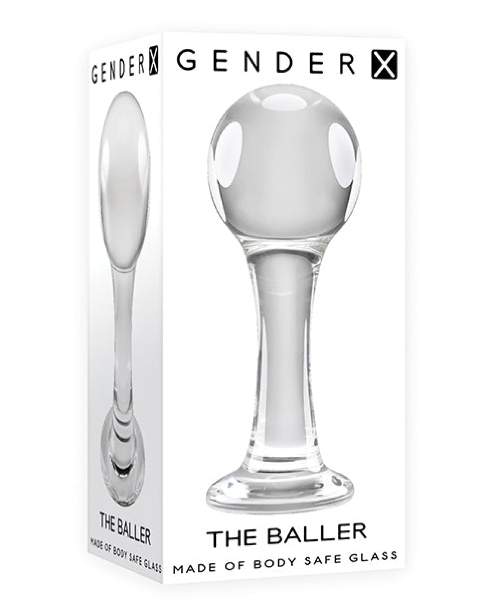 Gender X The Baller  Glass Plug - Clear Gender X