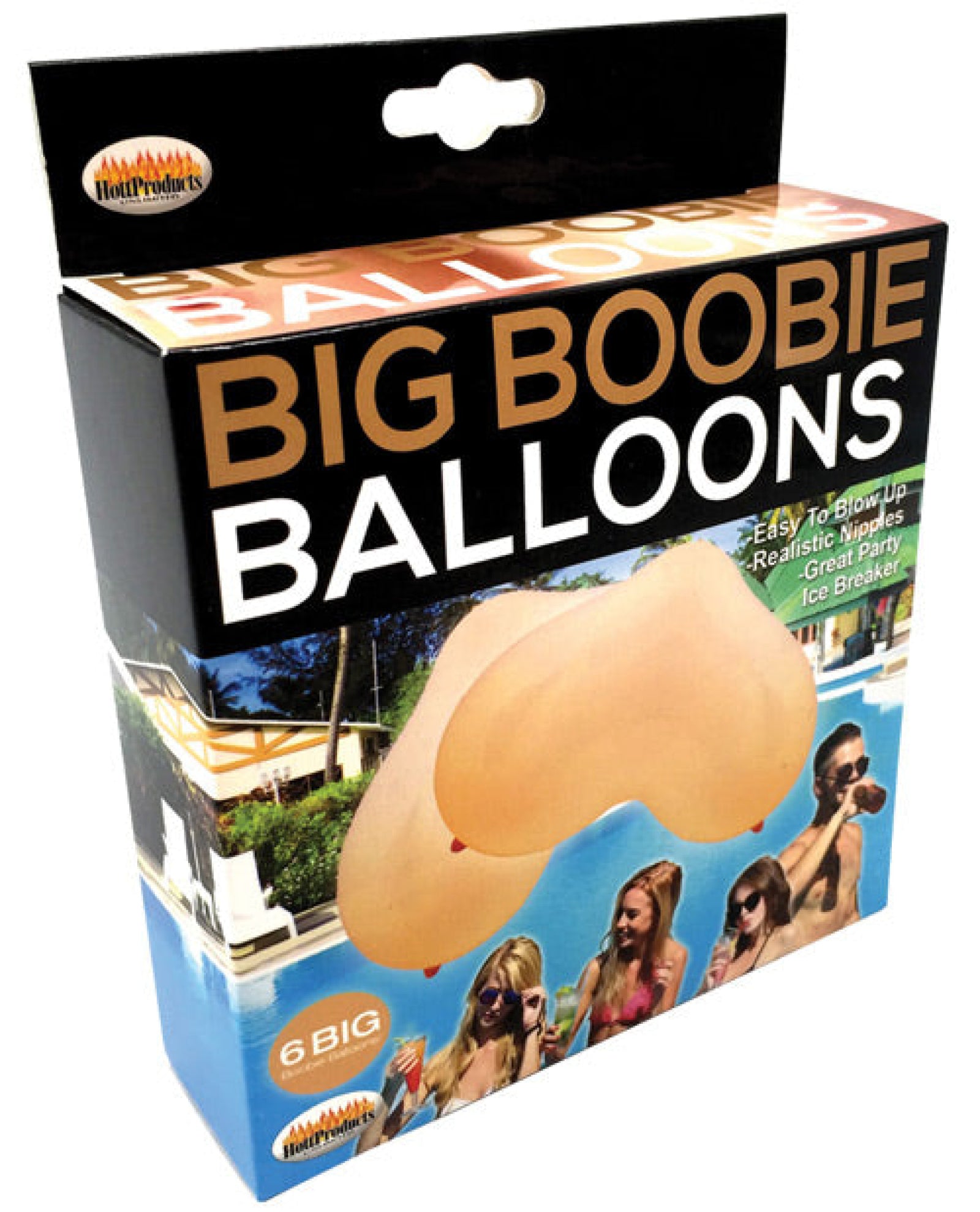 Big Boobie Balloons - Flesh Box Of 6 Hott Products
