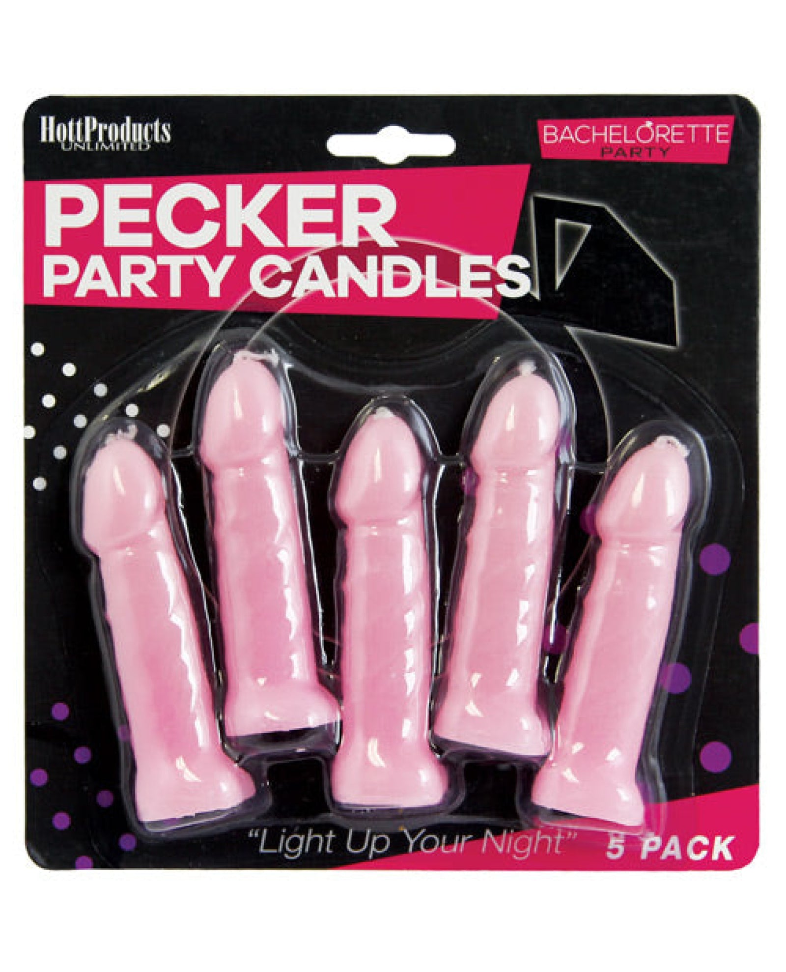 Bachelorette Party Pecker Party Candles - Pink Pack Of 5 Hott Products