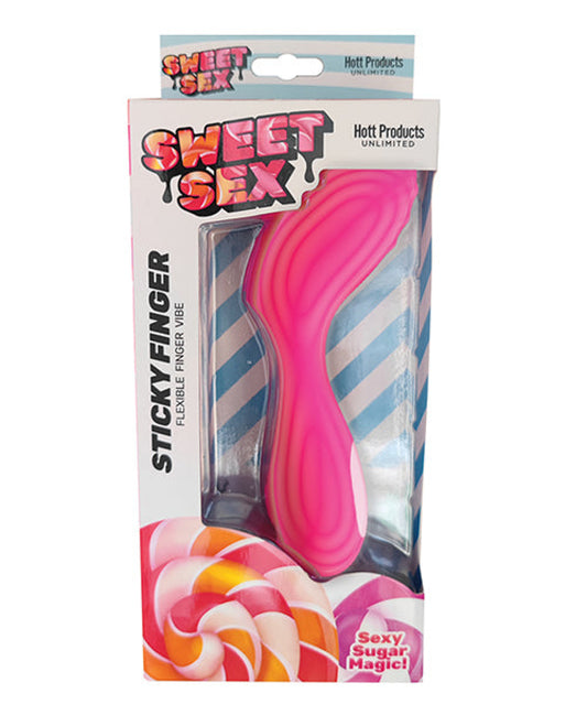 Sweet Sex Sticky Finger Flexible Finger Vibe - Magenta Hott Products 1657