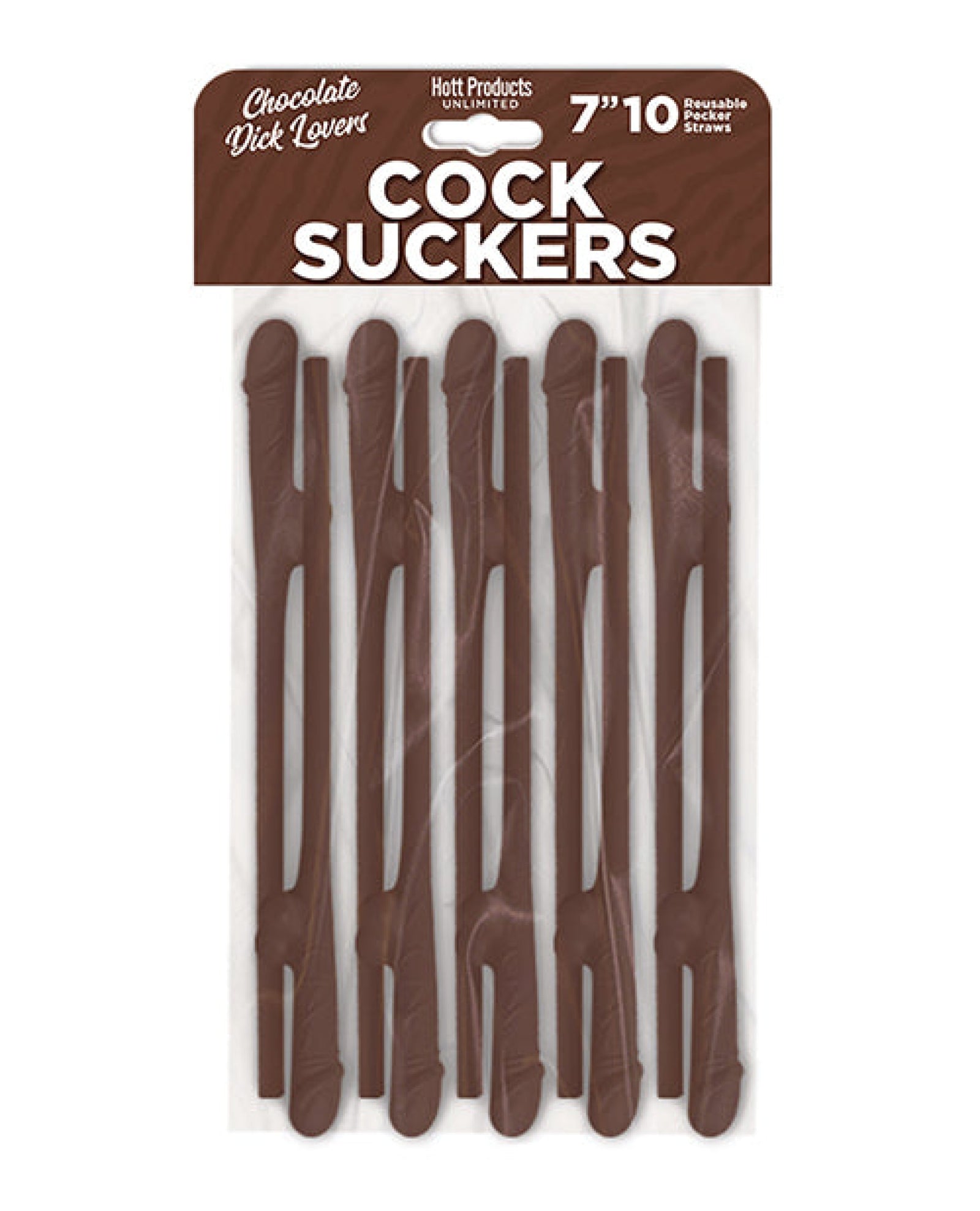 Cock Suckers Pecker Straws - Chocolate Lovers Pack Of 10 Hott Products