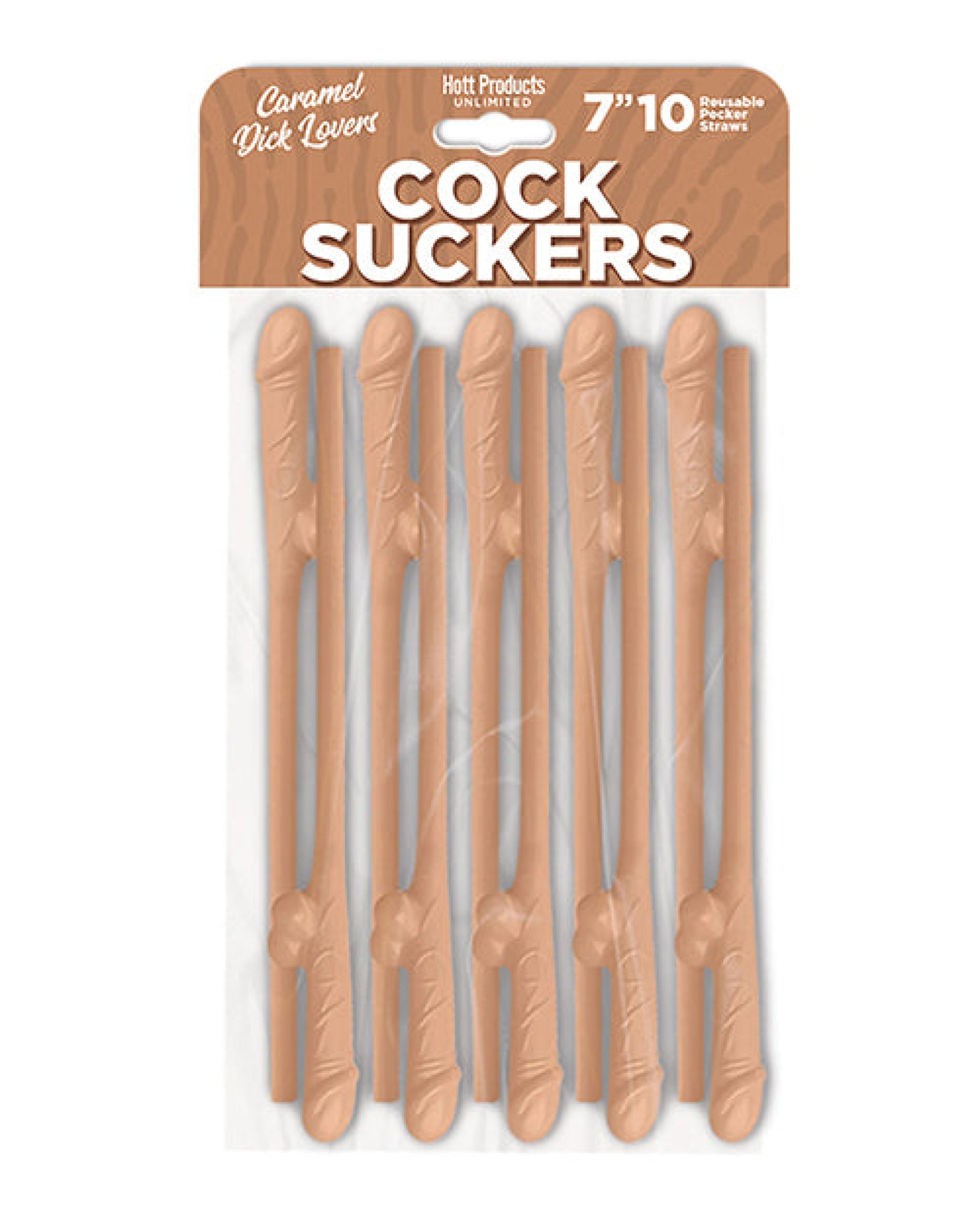 Cock Suckers Pecker Straws - Caramel Lovers Pack Of 10 Hott Products