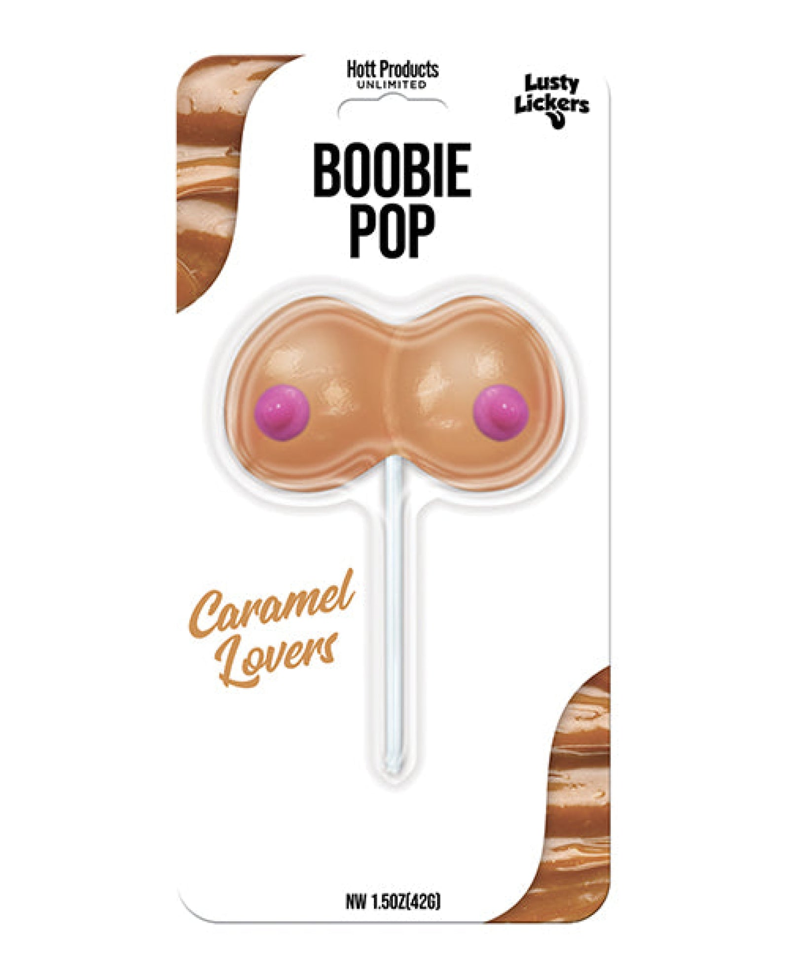 Lusty Lickers Boobie Pop - Caramel Lovers Hott Products