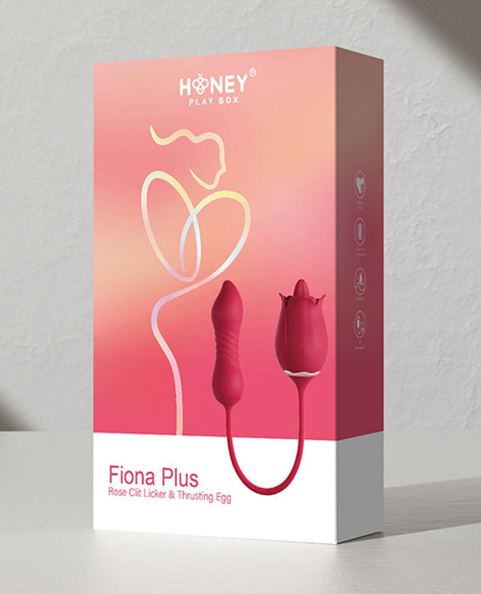 Fiona Plus Rose Clit Licking Stimulator & Thrusting Egg - Red Uc Global Trade