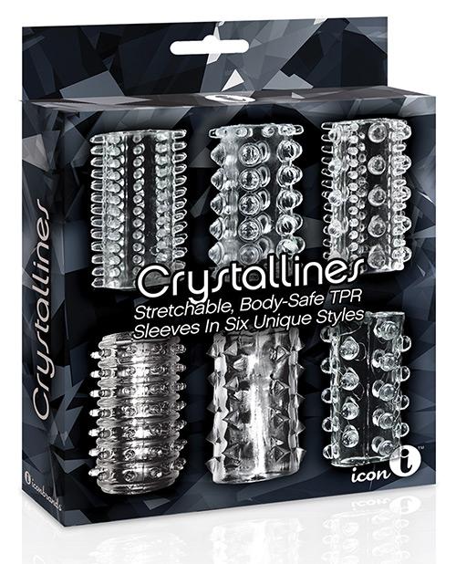 The 9's Crystalline Tpr Cock Sleeve 6 Pack - Clear Icon