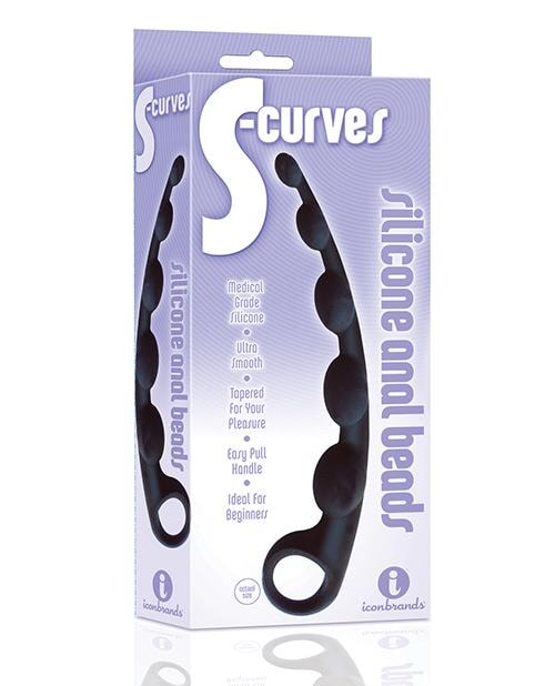 The 9's S-curved Silicone Anal Beads Icon
