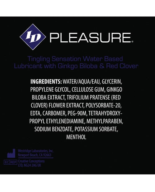 Id Pleasure Waterbased Tingling Lubricant - 1 Oz Pocket Bottle Id