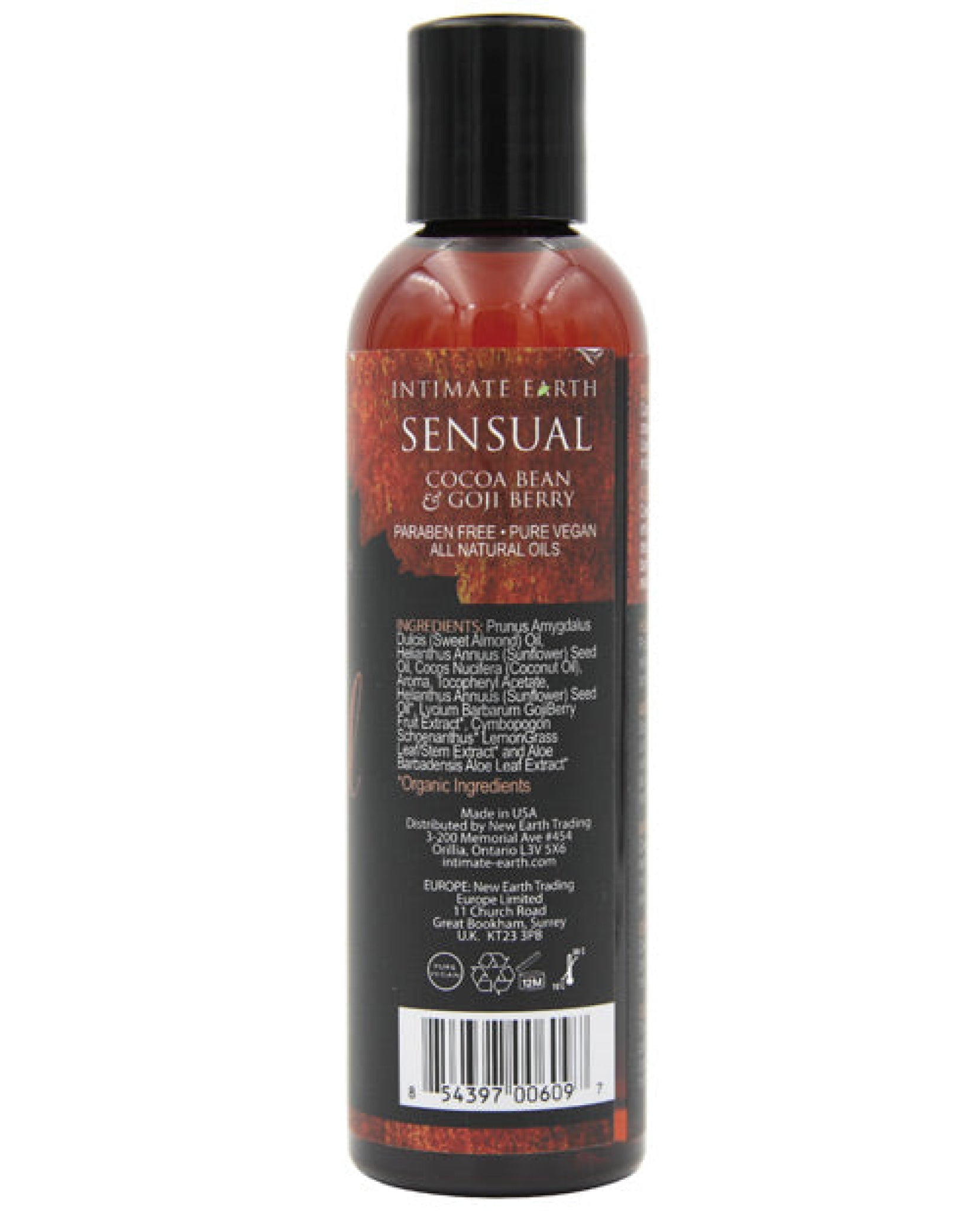 Intimate Earth Sensual Massage Oil - 120 Ml Cocoa Bean & Gogi Berry Intimate Earth