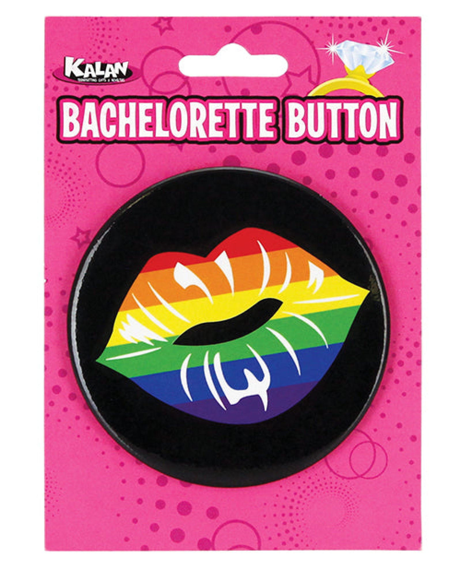 3" Button - Rainbow Lips Kalan