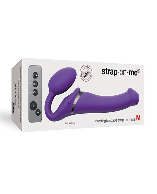 Strap On Me Vibrating Bendable M Strapless Strap On - Purple Strap On Me