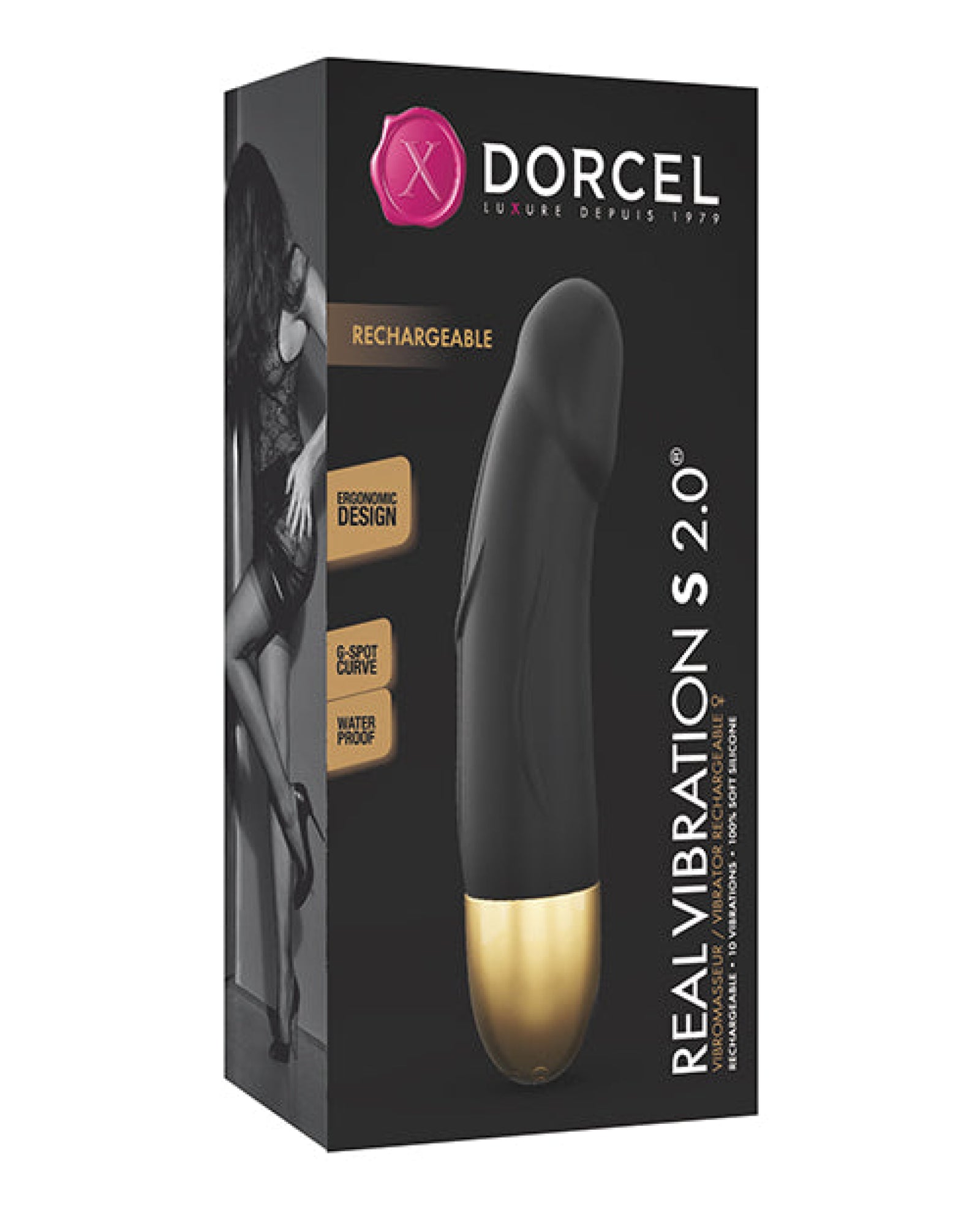 Dorcel Real Vibration S 6" Rechargeable Vibrator 2.0 - Gold Dorcel