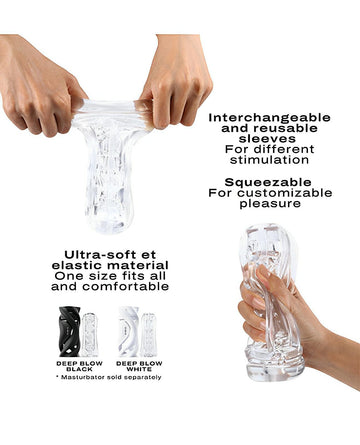 Dorcel Deep Blow Multi Sensation Sleeve - Clear Dorcel