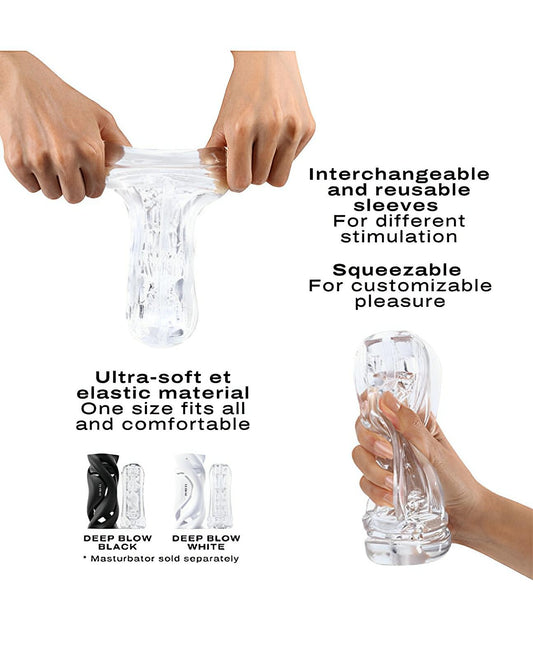 Dorcel Deep Blow Multi Sensation Sleeve - Clear Dorcel