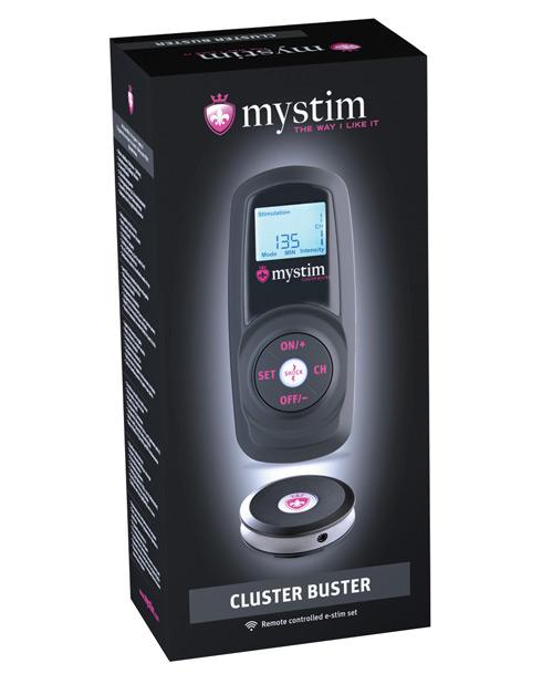 Mystim Cluster Buster Wireless Estim Starter Kit - Black Mystim