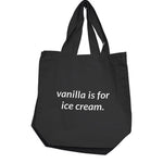 Nobu Vanilla Is For Ice Cream Reusable Tote - Black Nobu