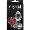 Crystal Desires Glass Heart Gem Butt Plug - Red Crystal