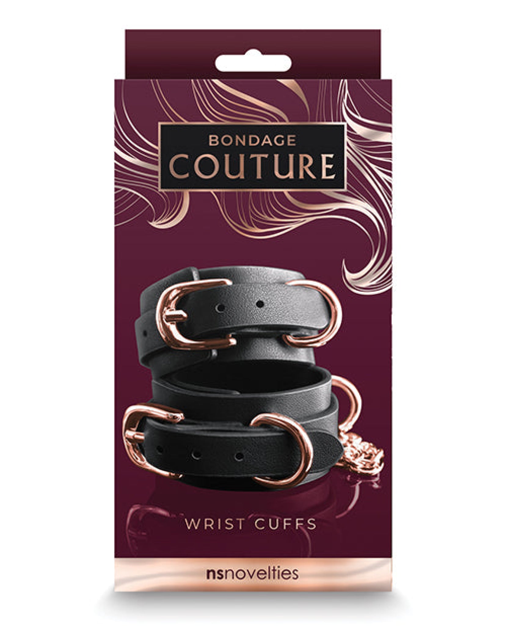Bondage Couture Wrist Cuffs - Black Bondage Couture