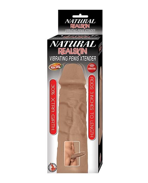 Natural Realskin Vibrating Penis Xtender - Nasstoys