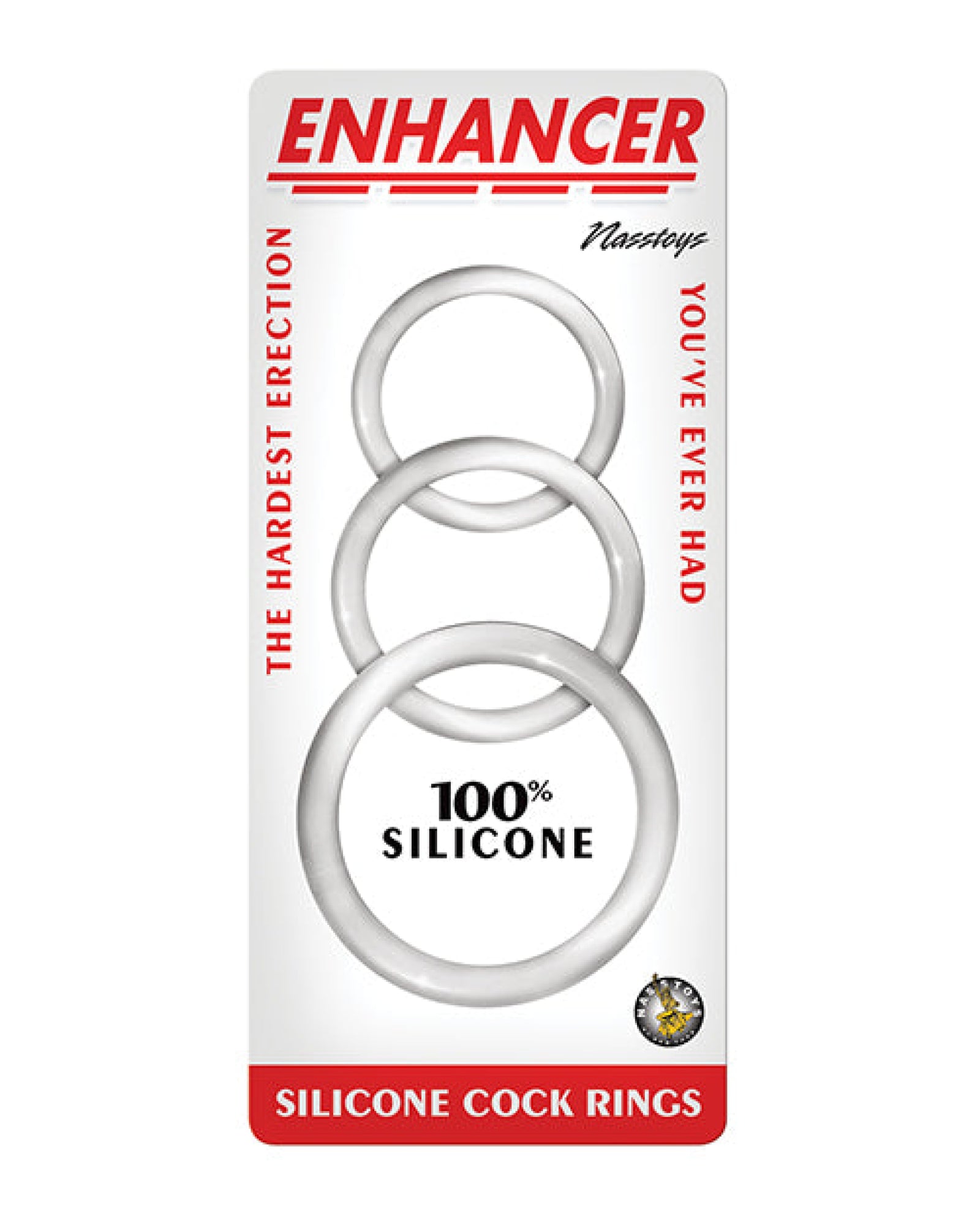 Enhancer Silicone Cockrings - Clear Nasstoys