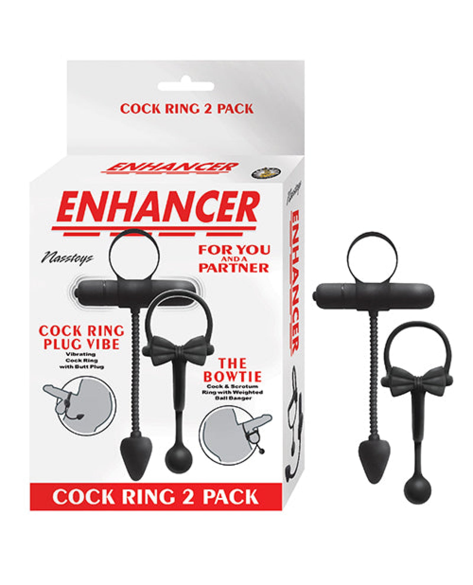 Enhancer Cockring 2 Pack - Black Nasstoys