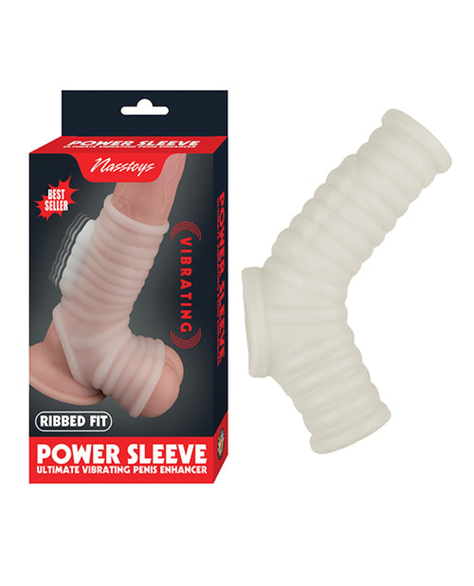 Vibrating Power Sleeve Ribbed Fit Nasstoys