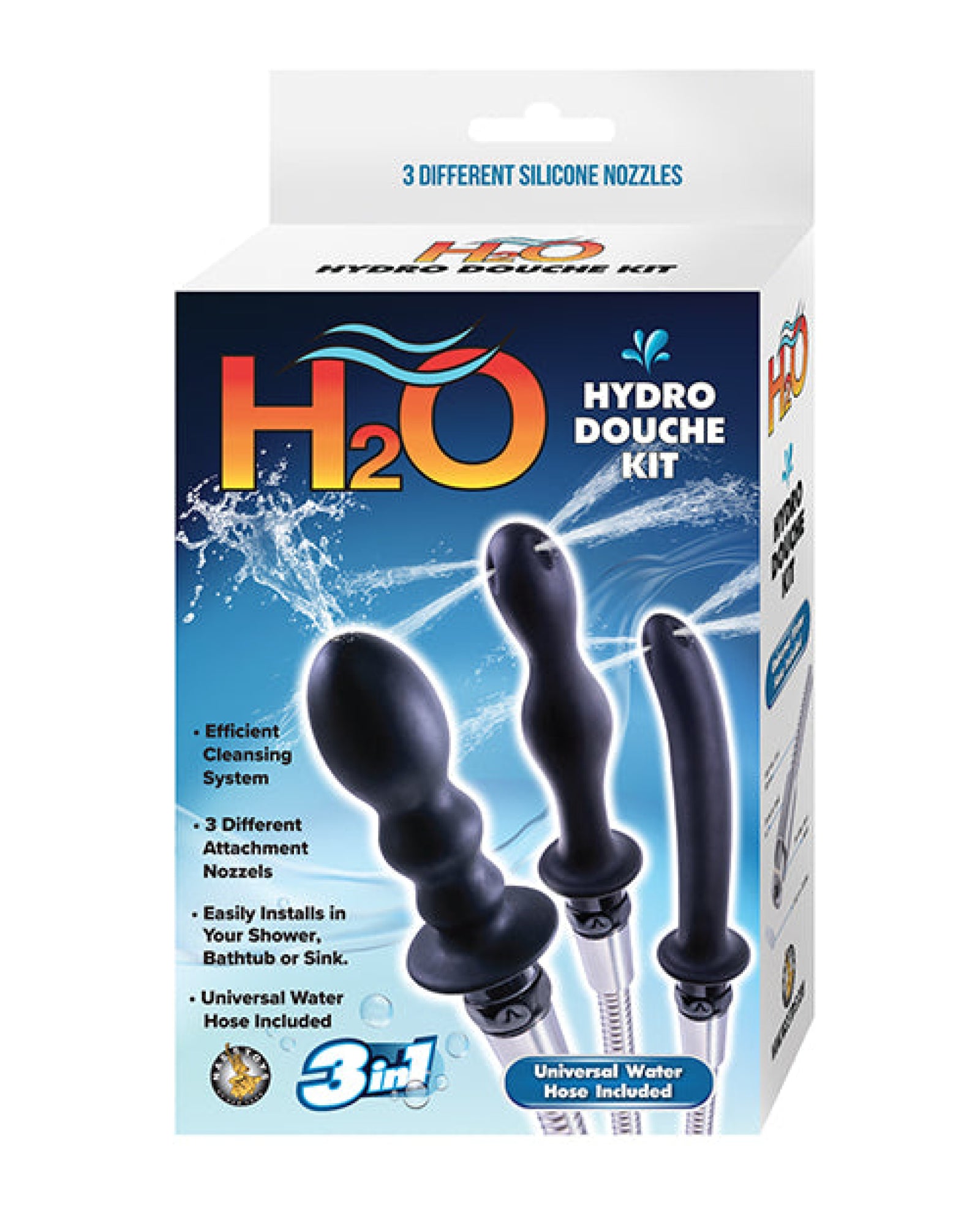 H2o Hydro Douche Kit - Black Nasstoys