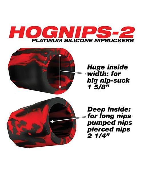 Oxballs Hognips 2 Nipple Suckers - Red-black Hunky Junk