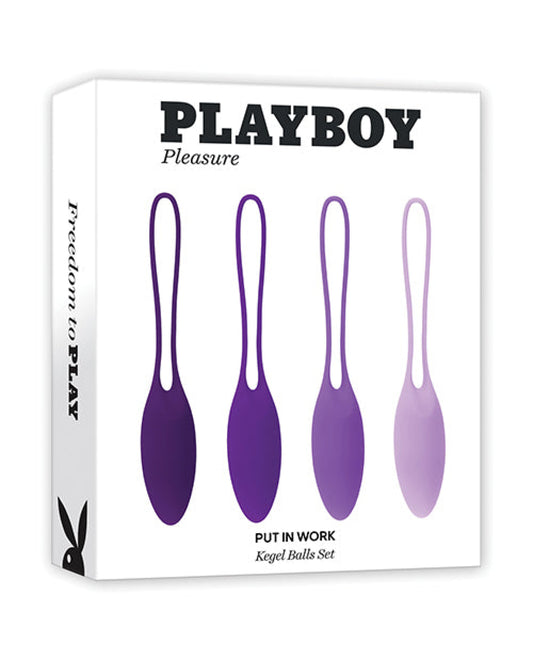 Playboy Pleasure Put In Work Kegel Set - Acai/ombre Playboy 1657