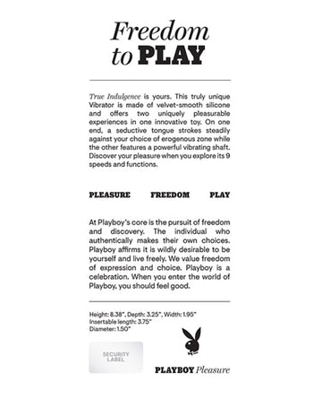 Playboy Pleasure True Indulgence Vibrator - Deep Teal Playboy