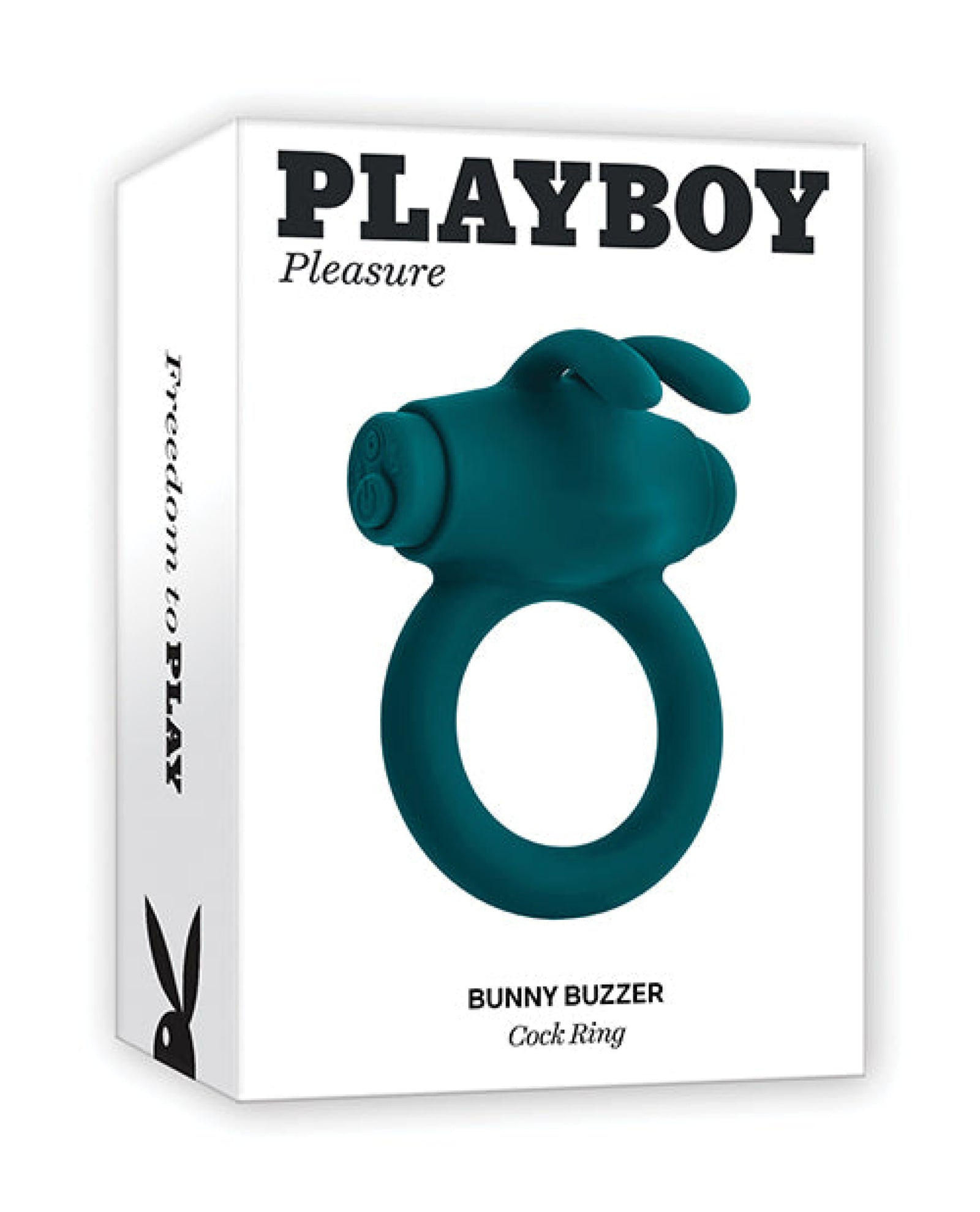 Playboy Pleasure Bunny Buzzer Cock Ring - Deep Teal Playboy