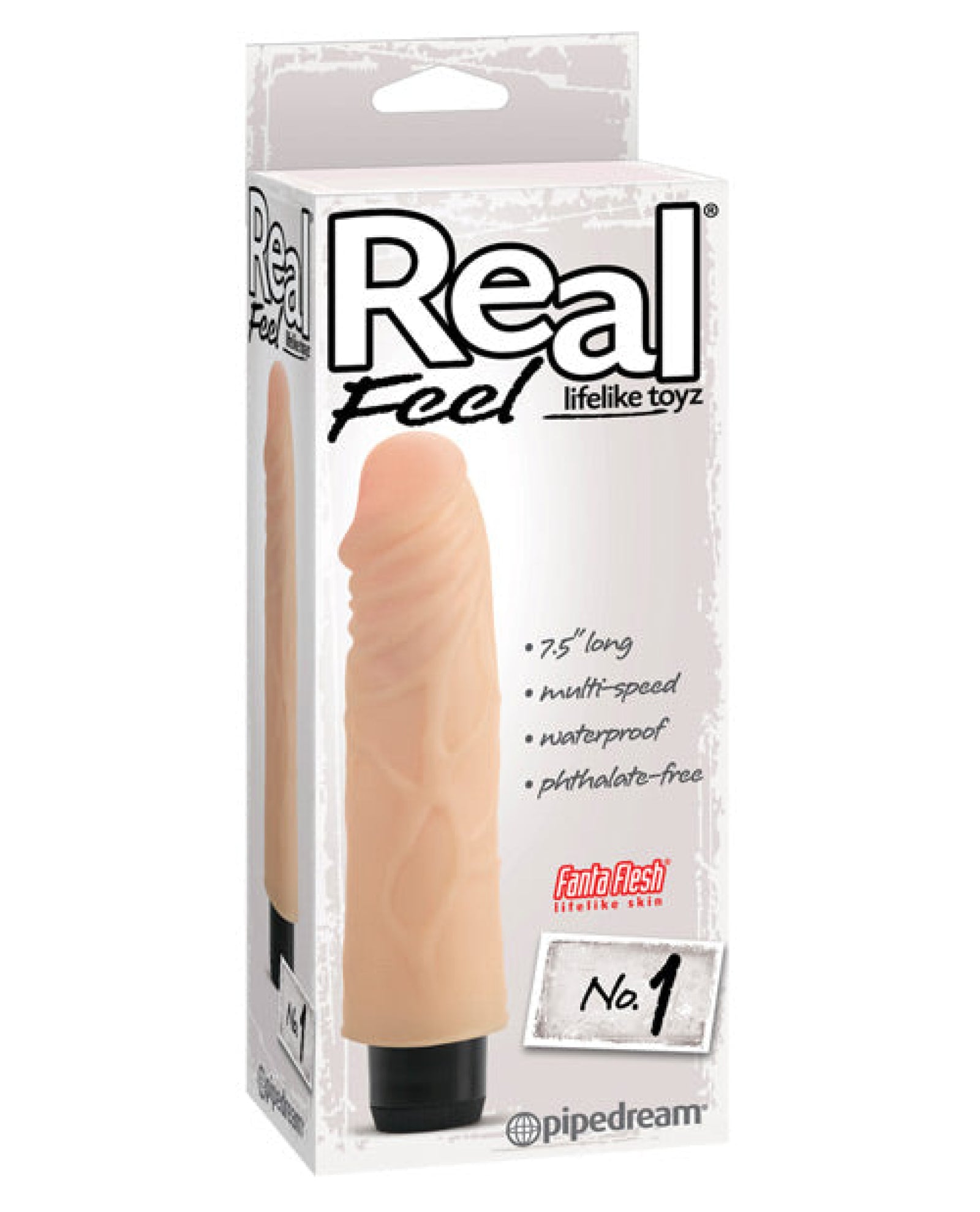 "Real Feel No. 1 Long 7.5"" Vibe Waterproof " Pipedream®