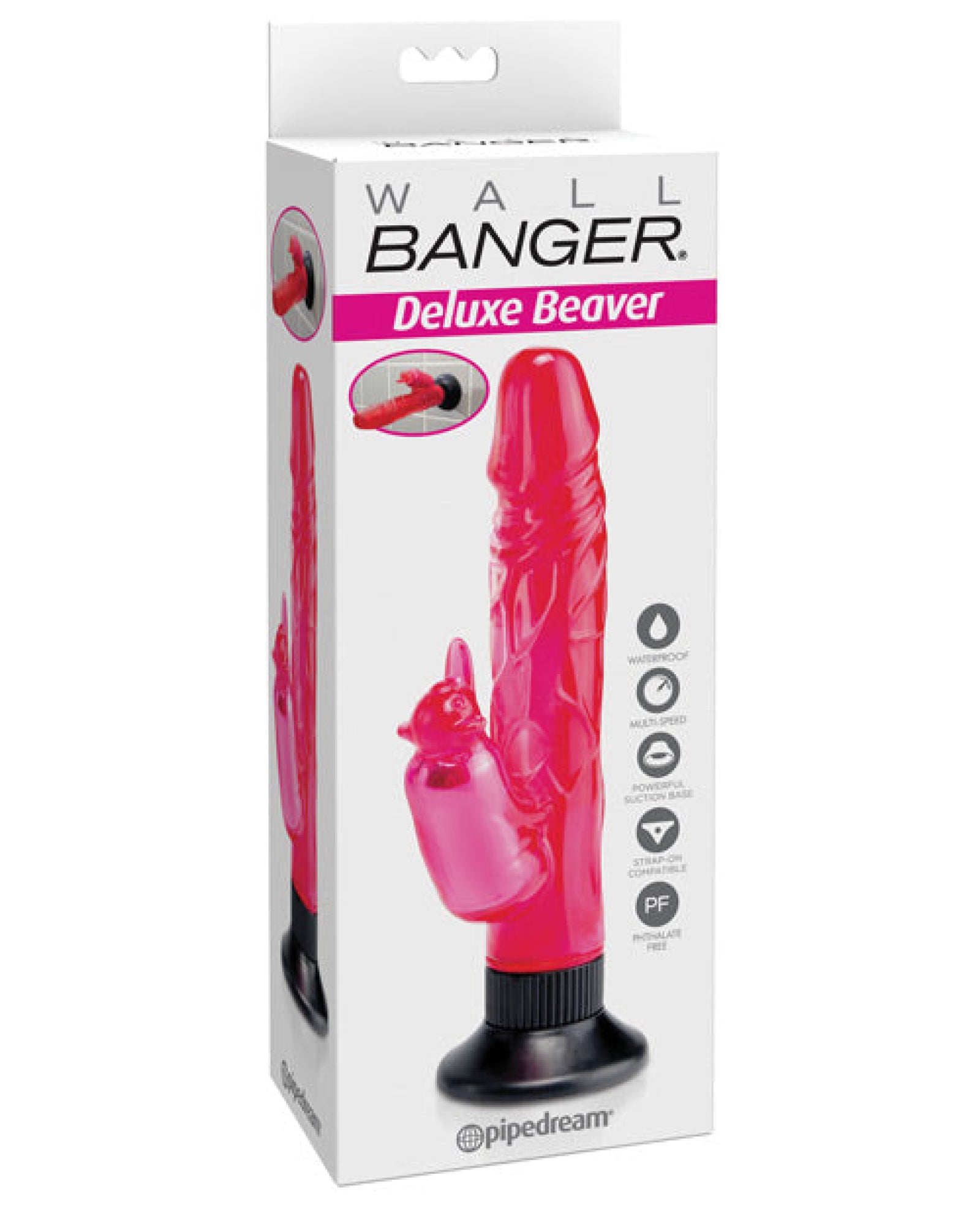 Wall Bangers Deluxe Beaver Vibe Waterproof - Pink Pipedream®
