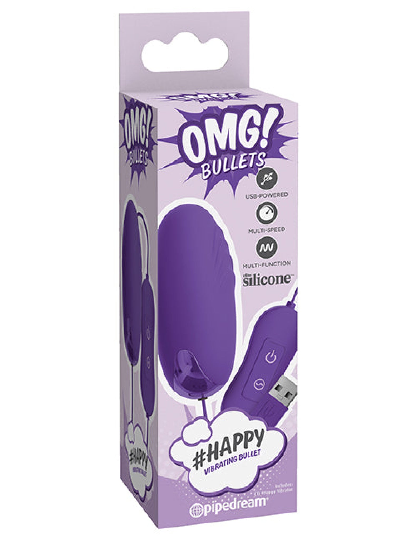 Omg! Bullets (hash Tag) Happy  - Purple Pipedream®