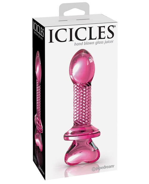 Icicles No. 82 Hand Blown Glass Butt Plug - Ribbed-pink Pipedream®