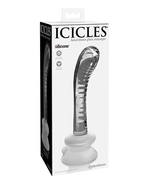 Icicles No. 88 Hand Blown Glass G-spot Massager W-suction Cup -  Clear Pipedream® 1657