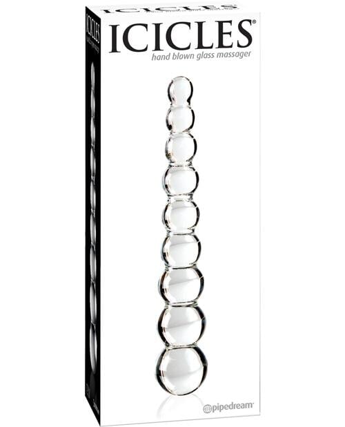 Icicles No. 2 Hand Blown Glass Massager - Clear Rippled Pipedream® 1657