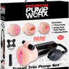 Pump Worx Travel Trio Pump Set - Power Pump, Bullet & 3 Attch. Pipedream®