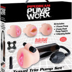 Pump Worx Travel Trio Pump Set - Power Pump, Bullet & 3 Attch. Pipedream®
