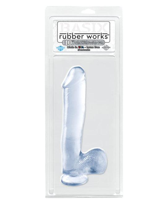 "Basix Rubber Works 10"" Dong W/suction Cup" Pipedream® 1657