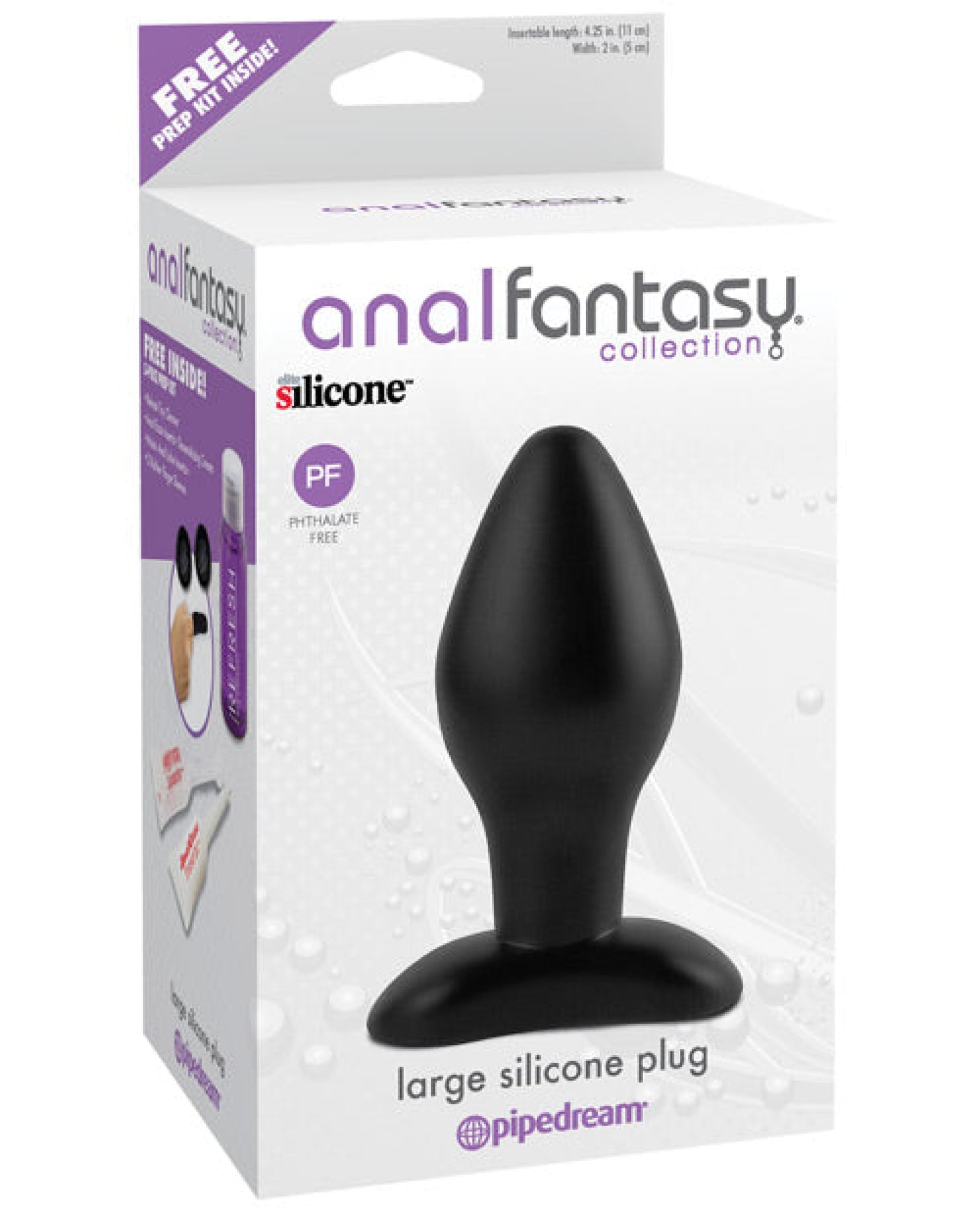 Anal Fantasy Collection Large Silicone Plug - Black Pipedream®
