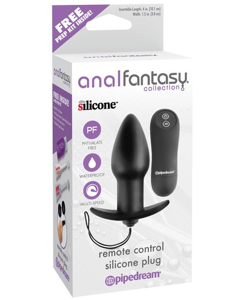 Anal Fantasy Collection Remote Control Silicone Plug - Black Pipedream®