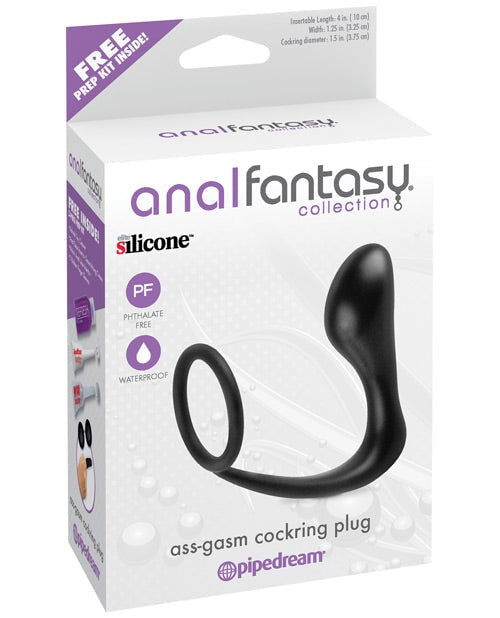 Anal Fantasy Collection Ass Gasm Cockring Plug - Black Pipedream®