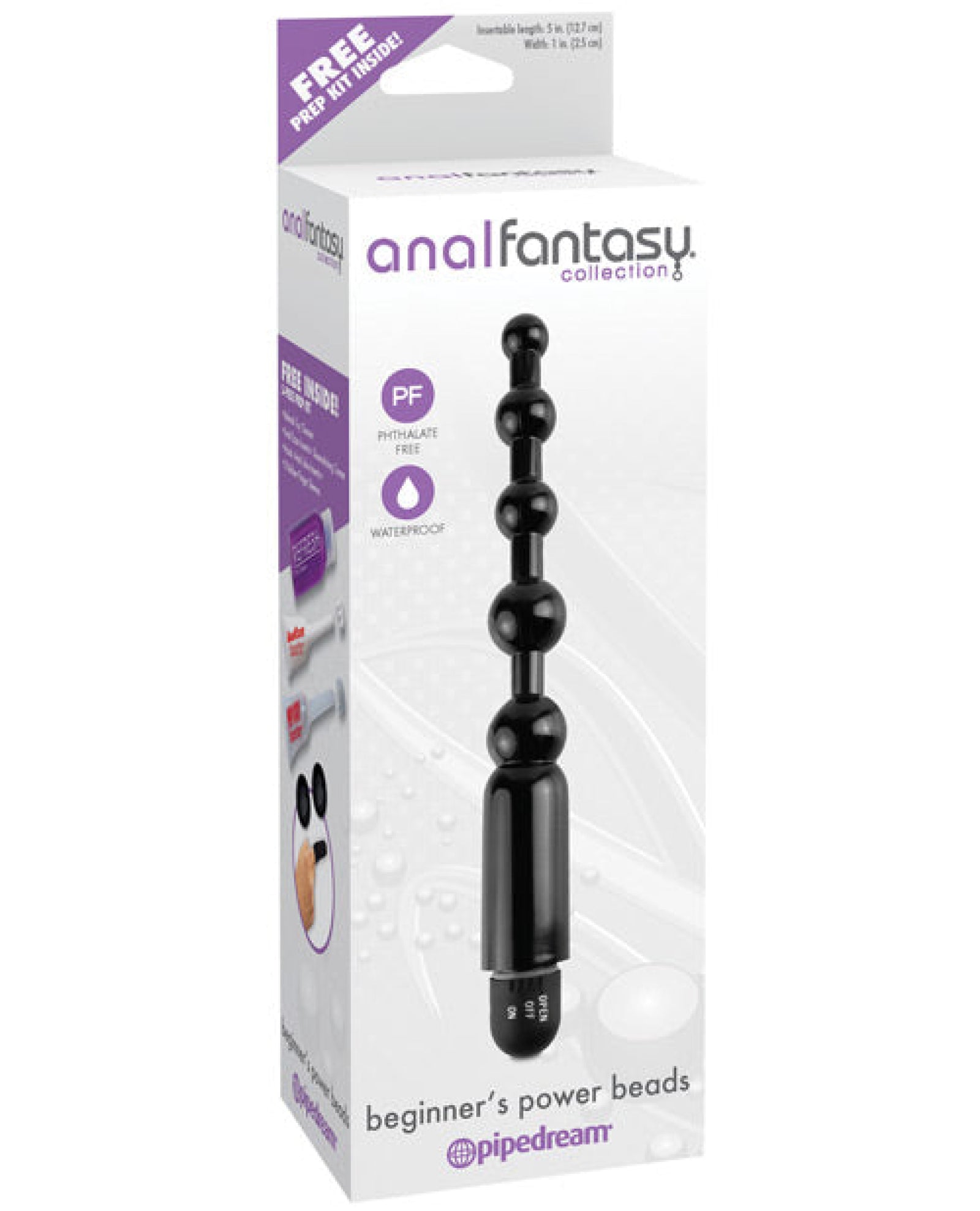 Anal Fantasy Collection Beginners Power Beads - Black Pipedream®