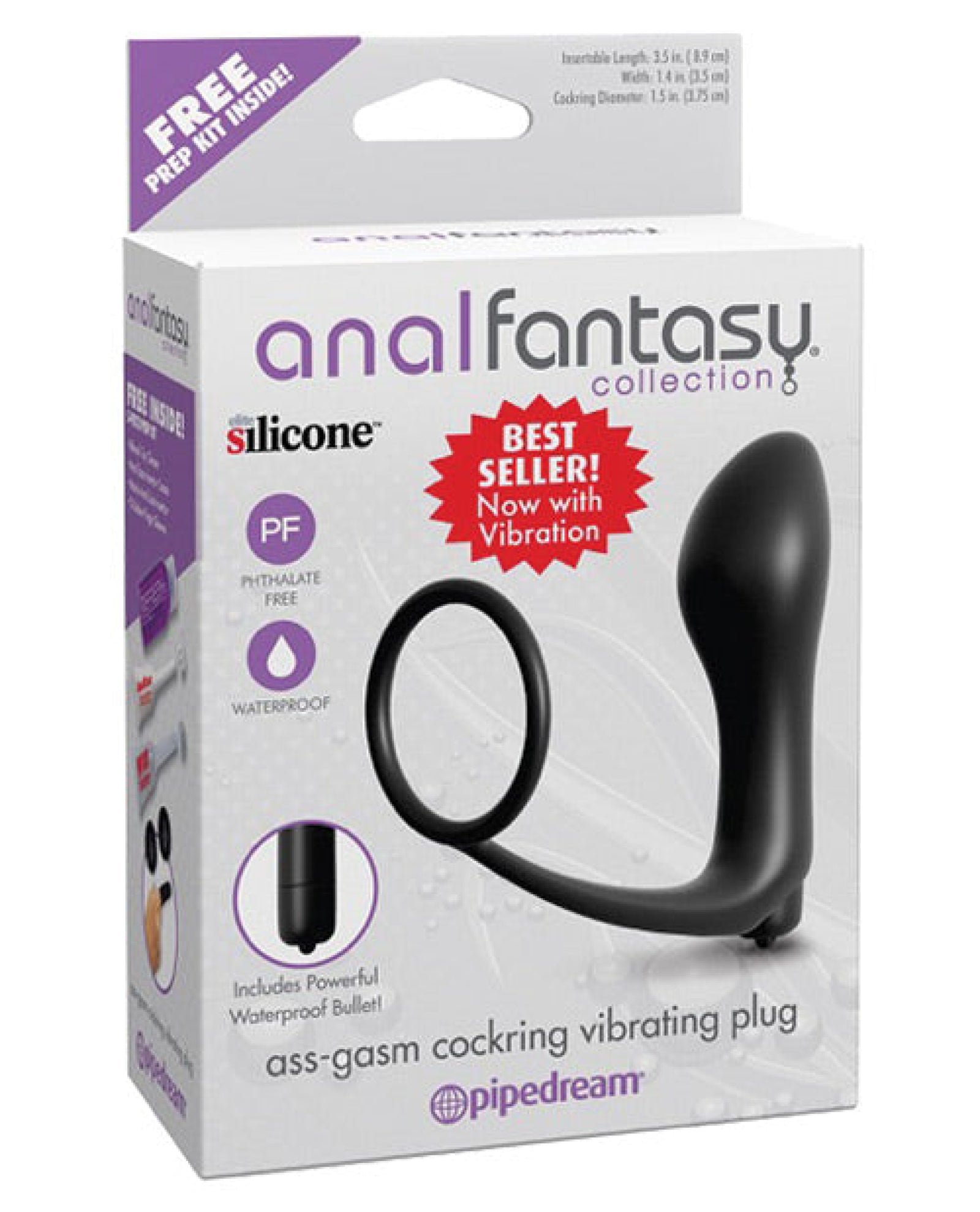 Anal Fantasy Collection Ass Gasm Vibrating Plug W-cockring Pipedream®