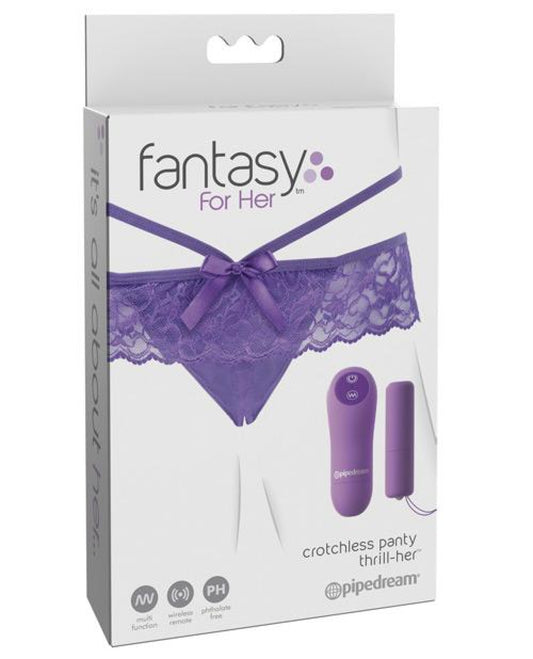 Fantasy For Her Crotchless Panty Thrill Her - Purple Pipedream® 1657
