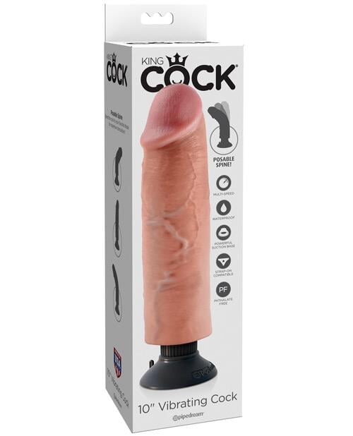 King Cock 10" Vibrating Cock - Flesh Pipedream®