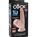 King Cock Plus Triple Density Cock W/swinging Balls - Ivory Pipedream®