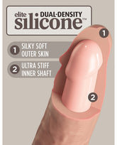 King Cock Elite 7" Dual Density Vibrating Silicone Cock W/remote Pipedream®