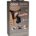 King Cock Elite Ultimate Vibrating Silicone Body Dock Kit W-remote King Cock®