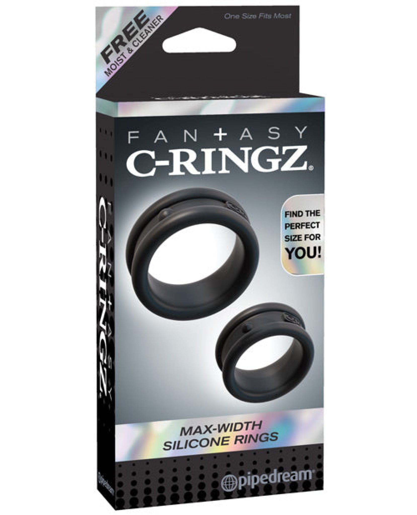 Fantasy C-ringz Max Width Silicone Rings - Black Pipedream®